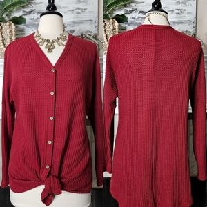 Women's Long Sleeve Thermal Top - Red M